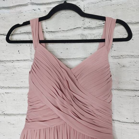 Azazie Mikaela Sleeveless Bridesmaid Dress Dusty Rose Size A2 - Picture 2 of 12